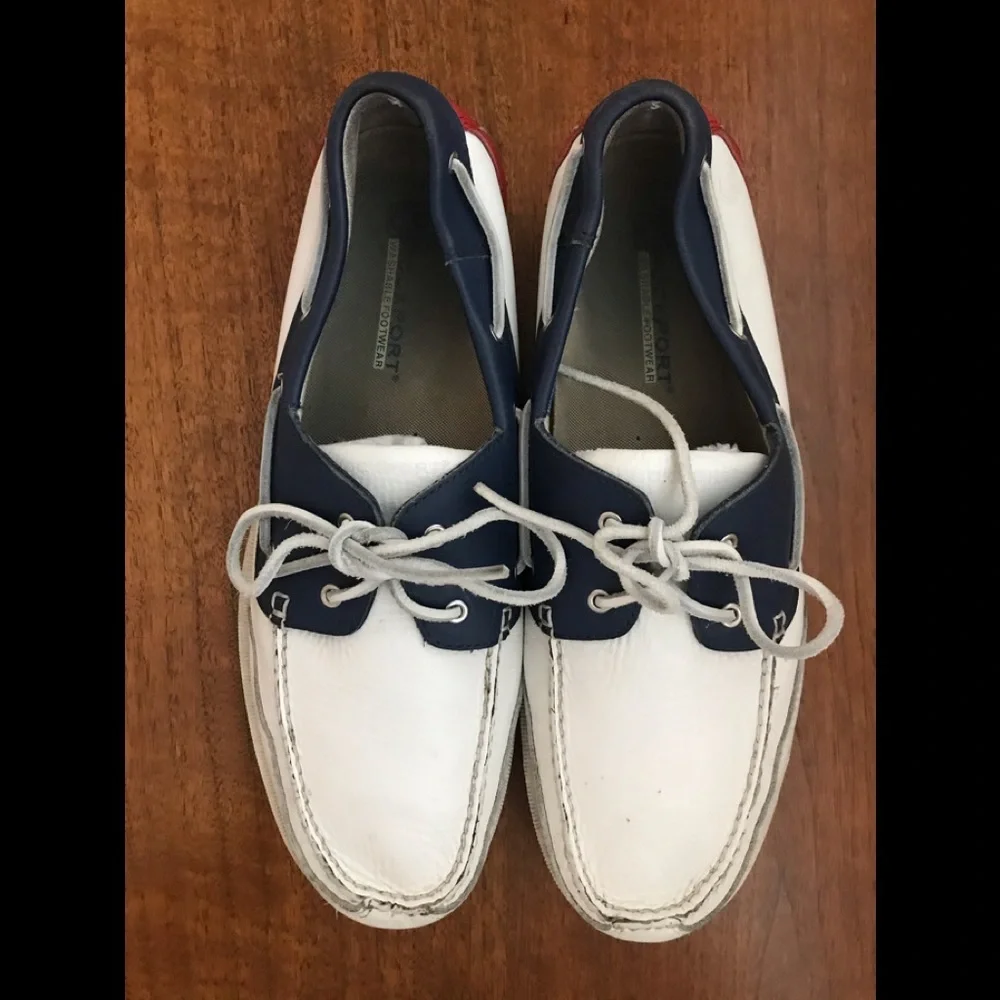 Rockport Men’s Leather Patriotic Boat Shoe